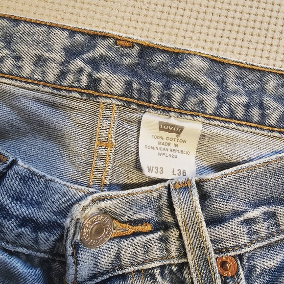 Levis | Worn In Vintage 501 Cotton Straight Leg Jeans Size 33 - Picture 6 of 13